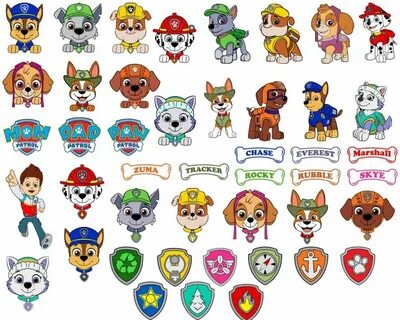 Paw Patrol SVG Layered, Head, Cartoon Dogs Clipart в 2020 г
