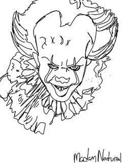 The Best Free Pennywise Drawing Images Download From 175 Ske