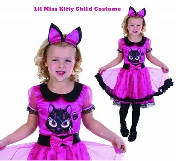 Lil Miss Kitty Halloween Pink Cat Witch Costume S:S 8 6 /M G