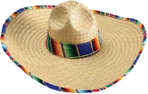 Ladies Mens Straw Sombrero Hat Mexican Wild West Fancy Dress