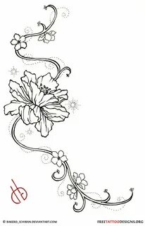 Flower and vine Tattoos gallery, Flower tattoo designs, Flow