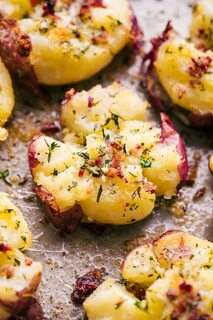 smashed red potatoes Potato side dishes, Recipes, Smashed po