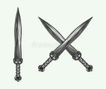 Винтажный ретро кросс-шпаг Римский меч Гладиус Графическое и