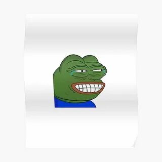 "PepeLaugh Emote Frog" Poster by KingClothes Redbubble