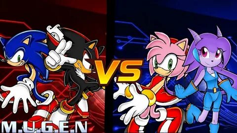 MUGEN Sonic and Shadow Vs. Amy Rose and Lilac (Sonic and Fre