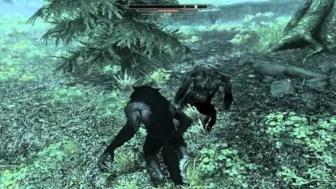 Skyrim Warewolf Vs Bigfoot - YouTube