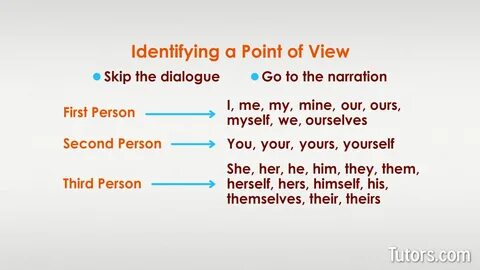Point of View - First, Second, & Third Person Examples