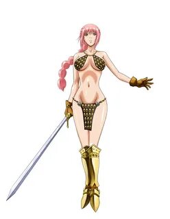 Safebooru - 1girl armor bikini armor braid breasts female gl