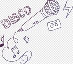Microphone Musical note Drawing, microphone, purple, angle, 