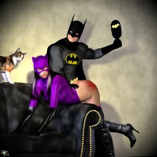 Chicago Spanking Review Comics Page 2 - Batman Spanks Catwom