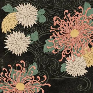 Japanese floral prints 1800