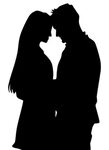Couple In Love, black Silhouette free image download