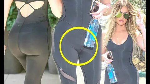 Khloe Kardashian Cameltoe Clearly VISIBLE In Tight Body Suit