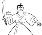 Drawn samurai cartoon - Pencil and in color drawn samurai ca