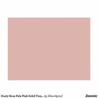 Dusty Rose Pale Pink Solid Trend Color Background Postcard Z