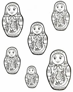 матрешки Nesting dolls drawing, Drawings patterns, Russian n