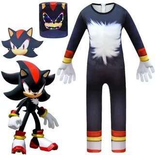 Blue/black Sonic The Hedgehog Costume Children Game Characte