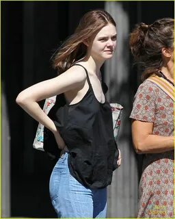 Elle Fanning Continues to Show Off Her New Brown Hair Elle f