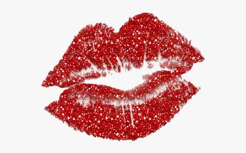 Red Glitter Lips Png Transparent Image - Transparent Backgro