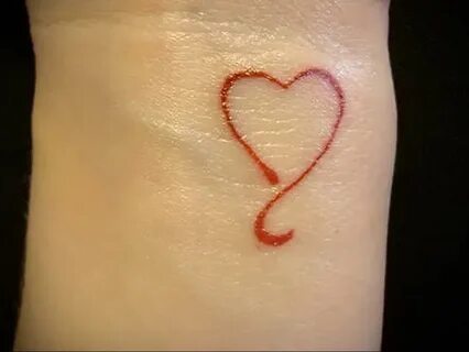 Фото тату сердце красное 09.02.2021 № 0101 - red heart tatto
