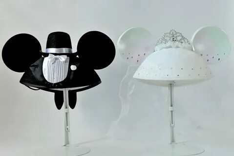 Disney Parks Exclusive Mickey Minnie Bride Ears Hat Veil han