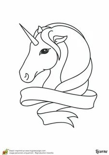 Unicorn Emoji Coloring Page - youngandtae.com Licorne colori