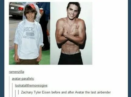Zach Tyler Eisen before (12 in 2005) and now at 22. (Voice a