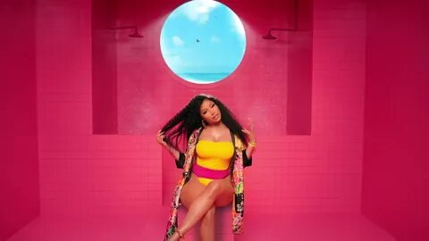 Versace Cover Up Worn By Nicki Minaj In "Wobble Up" By Chris