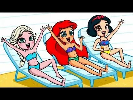 Disney Princess Pool Party Cartoons Play Indo Music Dangdut