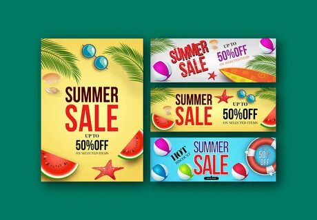 Summer Sale flyer & web Banners Design on Behance