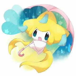 Jirachi, cute, umbrella; Pokemon Pokemon, Cute pokemon, Poke