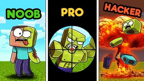 Minecraft+NOOB+vs+PRO+vs+HACKER+:+ZOMBIE+APOCALYPSE+CHALLENG