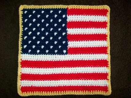 Crochet American Flag Free Patterns - blankets and more! Cro