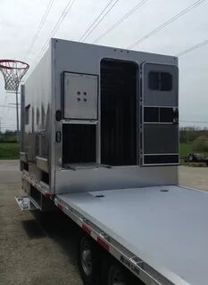 Exterior picture of the entrance to the camper. Follow us fo