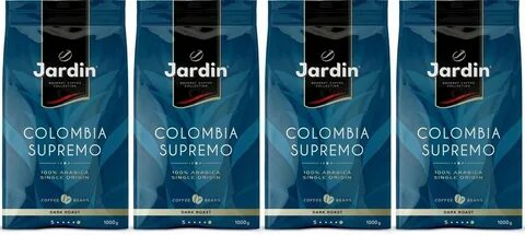 Кофе зерновой Jardin Colombia Supremo, 1000гр х 4шт - купить