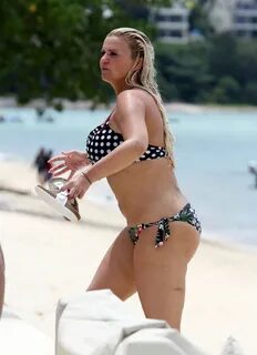 KERRY KATONA in a Polka Dot Bikini at a Beach in Thailand 08