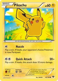 Pikachu XY Pokemon Card Pikawiz