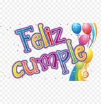 feliz cumpleaños with balloons PNG image with transparent ba