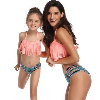 2020 Family Matching Swimsuit Mother Daughter Parent-child S