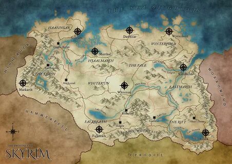 The Elder Scrolls V: Skyrim Map Redraw on Wonderdraft - Albu