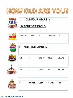 how old are you? online worksheet.