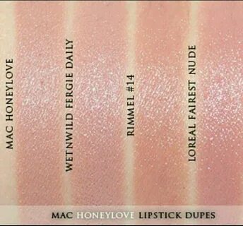 MAC Honeylove makep dupes Makeup dupes, Mac lipstick swatche