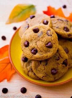 Pumpkin Chocolate Chip Cookies. - Sallys Baking Addictio. Pu