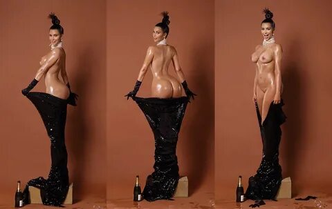 Kim Kardashian Nude Photo Collage from Paper Magaz MOTHERLES