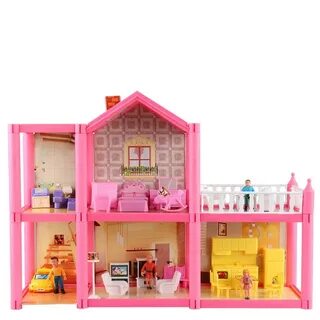 Free Shipping Diy Assemble Villa Doll House Toys Children Pl