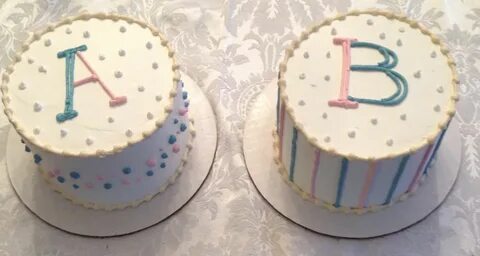 Twin Parenting: Twin Gender Reveal Cake and Party! Gender re