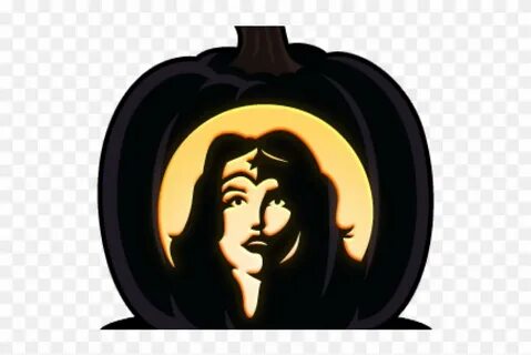 Download Wonder Woman Clipart Pumpkin Carving Stencil - Wond