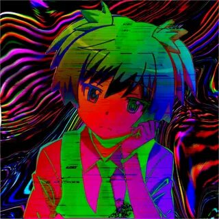 nagisa pfp Glitchcore anime, Trippy aesthetic, Glitch core