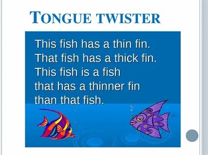 Tongue twister - презентация онлайн