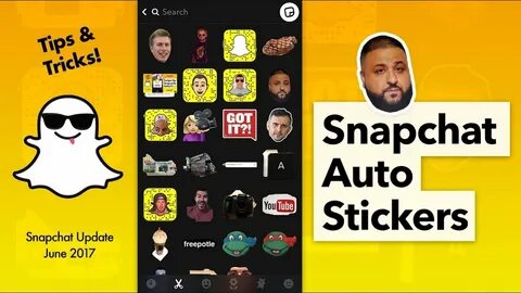 How to Use Snapchat Auto Stickers - YouTube